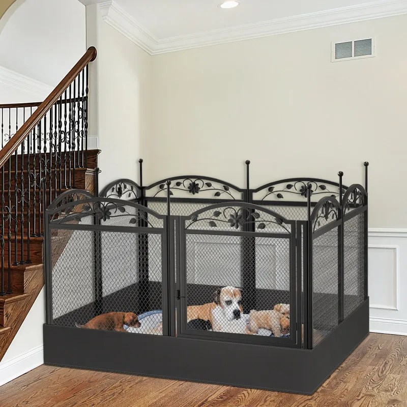 Photo 1 of ****It is used, it is missing a piece and it is not known if it works at 100%.****ngoPaw Heavy Duty Dog Whelping Playpen Pet Exercise Play Pen with Waterproof Mat, 31.5"H