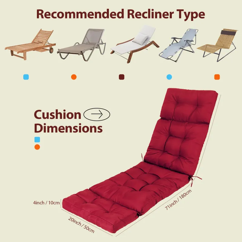 Photo 1 of
Hero image 0 of Outdoor Chaise Lounge Cushion 72.8" Sunproof Waterproof Inlife Garden Patio Rocking Chair Cushion, 0 of 9
Inlife
Outdoor Chaise Lounge Cushion 72.8" Sunproof Waterproof Inlife Garden Patio Rocking Chair Cushion