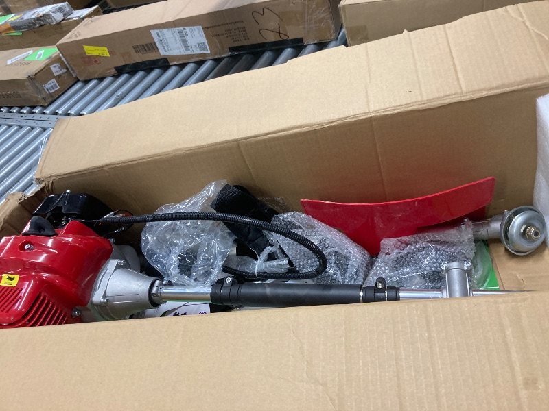 Photo 1 of ****It is used, it is missing a part and it is not known if it works 100%.***BAOKALER 52CC Gasoline Grass String Trimmer, 2-Stroke Gas Powered Weed Eater, Weed Wacker with 4 Detachable Heads