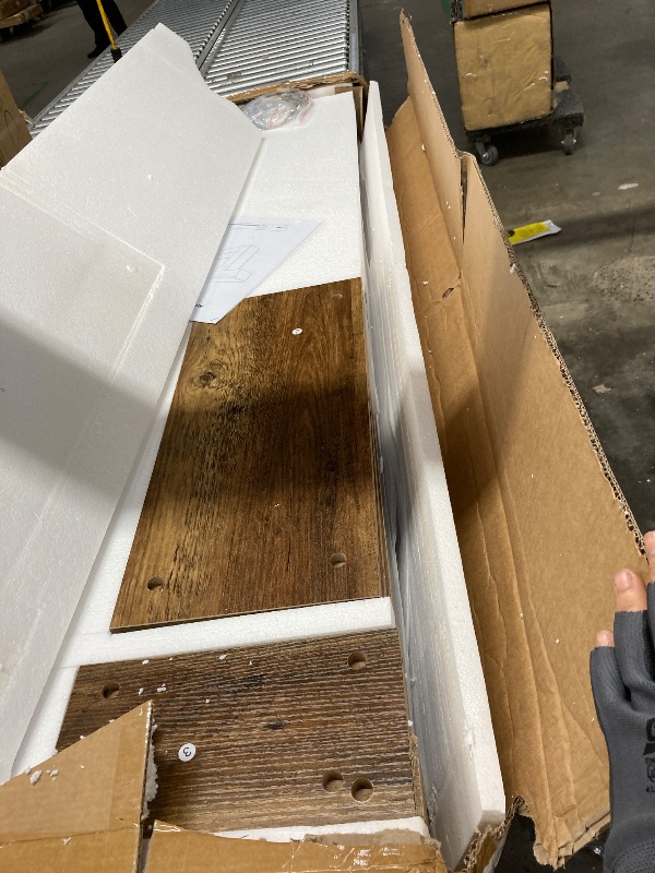 Photo 1 of **** It is used, it is not known if it is missing a part, which is not known if it works 100%.*********63" Console Table, Farmhouse 2-Tier Entryway Table with U-Shaped Base, Narrow Long Wood Sofa Table Behind Couch Table for Living Room, Hallway, Foyer, V