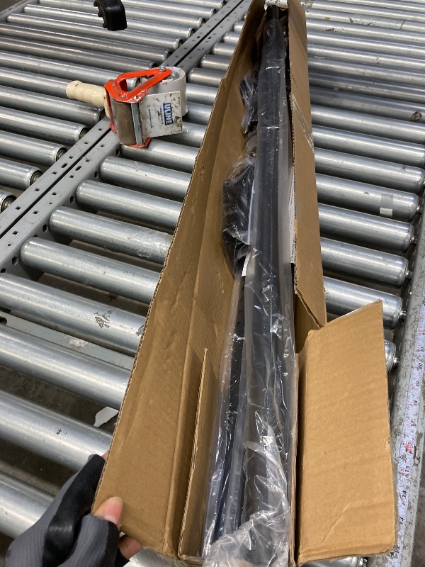 Photo 1 of **It is used, it is missing a part and it is not known if it works 100%.****useAusemku Shower Curtain Rod 32-80 Inch Adjustable - 1 Inch Diameter Heavy Duty No drill Spring Tension Shower Rod, Non-Slip Rustproof Telescopic Rod for Bathroom, Black