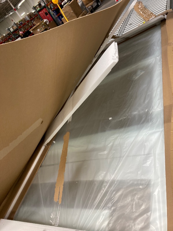 Photo 1 of **It is used, it is missing a part and it is not known if it works 100%.**** Alliance Pro BG 56-60 in. W x 70 3/8 in. H Semi-Frameless Sliding Shower Door in Chrome and Clear Glass