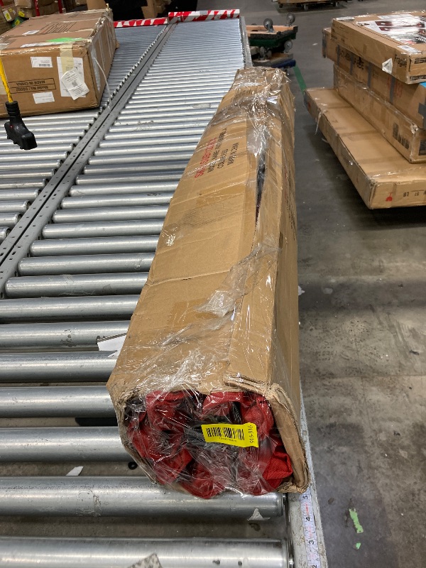 Photo 1 of **It is used, it is missing a part and it is not known if it works 100%.***Sundale Outdoor Olefin 5-Year-Non-Fading Solar 104 LED 11FT Solar Patio Umbrella with Sand Bag Base, Outdoor Umbrella with Tilt and Crank, Red