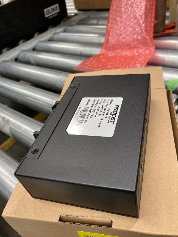 Photo 1 of **IT IS USED, IT IS MISSING PARTS AND IT IS NOT KNOWN IF IT WORKS AT 100%***PROCET 30W SFP Fiber PoE Injector DIN Rail SFP/Uplink PoE+ Power Injector Gigabit Industrial, IEEE802.3af/at Compliant for IP Camera, Access Point, POS, Kiosks, PT-PSE105GS-E