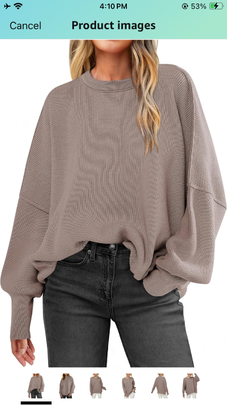 Photo 1 of
LOGENE Women's Oversized Batwing Long Sleeve Crewneck Side Slit Ribbed Knit Pullover Sweater Tops