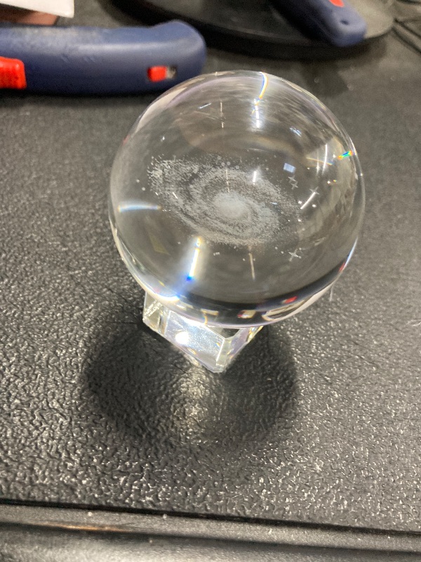 Photo 1 of ** SIMILAR ITEM** 3D Crystal Ball Galaxy with LED Lamp Base, Space Decor Night Light Snow Globe Unique Astronomy Universe Gifts for Adults Kidss Teacher Boy&Girlfriend on Birthday Anniversary-3.15in.(80mm)