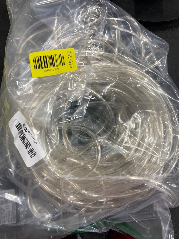 Photo 1 of 100FT Rope Lights Outdoor, Connectable Trampoline Lights 300LED String Lights Flexible Clear Tube Light Waterproof Rope Light 8 Modes for Camping Yard Pool Canopy Deck Home Outdoor Indoor Decor