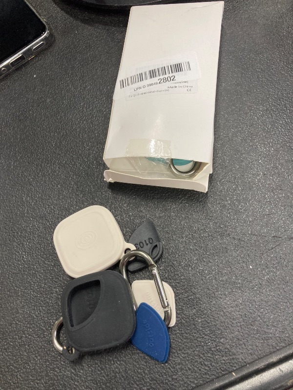 Photo 1 of (4-Pack) Silicome Case for Tile Mate 2024, Waterproof Tile Mate Holder Full Body Protective Cover Compatible with Life360 Mate Tile Tracker with Keychain (Black/Off White/Blue/Green)