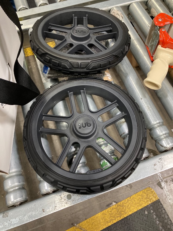 Photo 1 of **MISSING THE SMALL WHEELS/ONLY THE 2 LARGE***UPPAbaby All-Terrain Wheels for Vista, Vista V2 and Vista V3 Stroller - Durable for Snow & Cobblestones - Quick Attachment - Includes Four, Never-Flat Wheels & Storage Bag