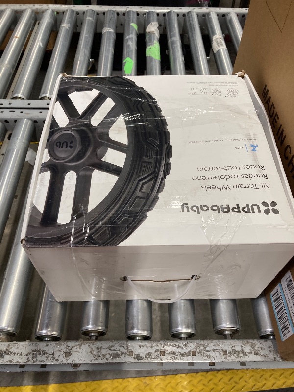 Photo 1 of **MISSING THE SMALL WHEELS/ONLY THE 2 LARGE***UPPAbaby All-Terrain Wheels for Vista, Vista V2 and Vista V3 Stroller - Durable for Snow & Cobblestones - Quick Attachment - Includes Four, Never-Flat Wheels & Storage Bag