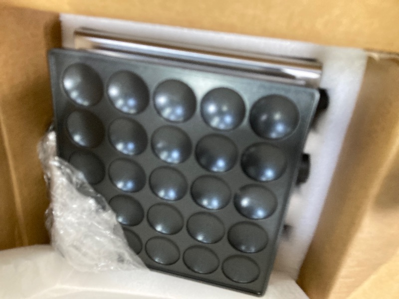 Photo 1 of 110V US Commercial 25PCS Mini Pancake Maker,950W Mini Dutch Pancake Maker,Non-stick,Dutch Poffertjes Grill,Stainless Steel,Breakfast,Snacks,Desserts.