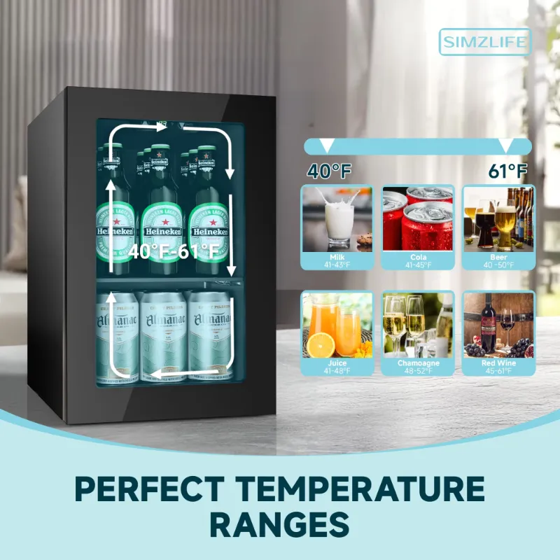 Photo 1 of ***Factory seal*****Factory seal****** 6 Bottles and 24 Cans Mini Beverage Refrigerator & Portable Wine Cooler Refrigerator with Glass Door, Mini Countertop Wine Fridge for Home/Office/Bar,Black