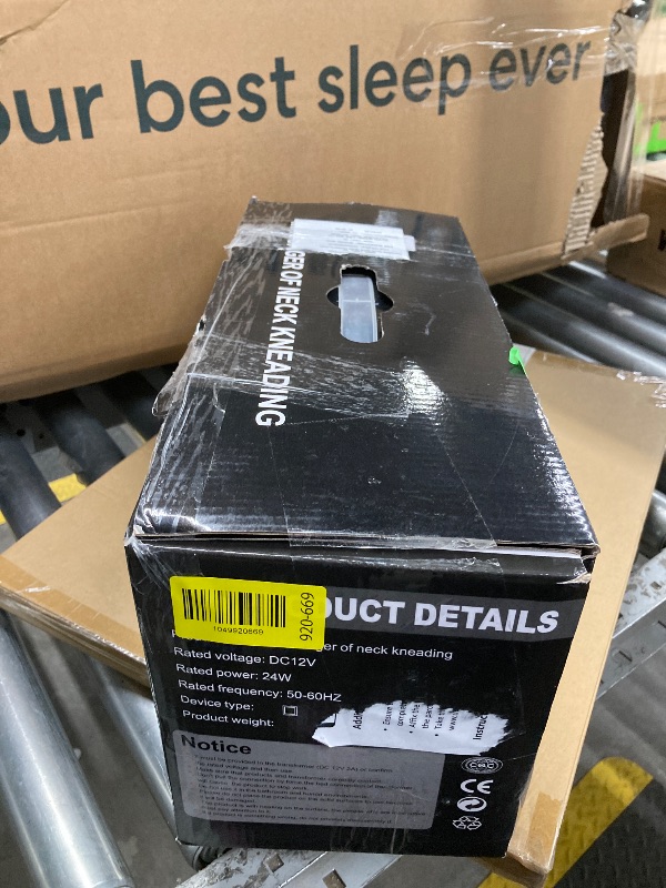 Photo 1 of **reference image**Shiatsu Neck and Back Massager with Heat, Electric Deep Tissue 4D Kneading Massage Pillow for Shoulder, Leg, Body Muscle Pain Relief - Best Gifts for Women Men Mom Dad (Black Grey)