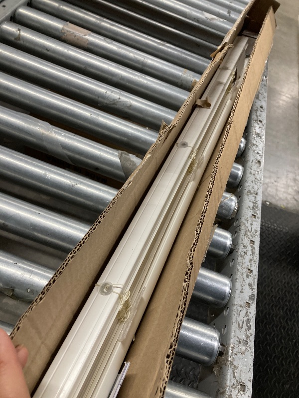 Photo 1 of CHICOLOGY Cordless Mini Blinds, 1-Inch Slats, Vinyl Window Shades, Room Darkening & Privacy, Easy Install - Ideal for Windows, Doors, Campers - Alabaster (Commercial Grade), 35" W x 36" H