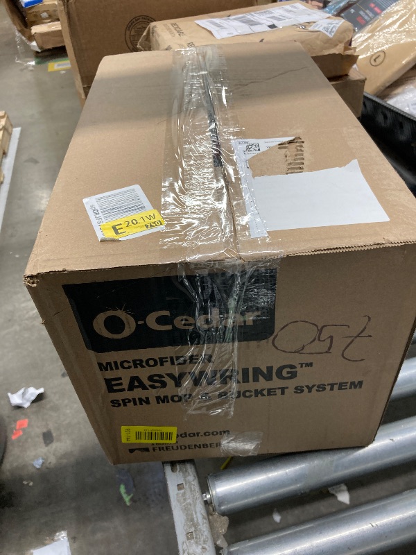 Photo 1 of **used**O-Cedar EasyWring Microfiber Spin Mop, Bucket Floor Cleaning System, Red, Gray, Standard