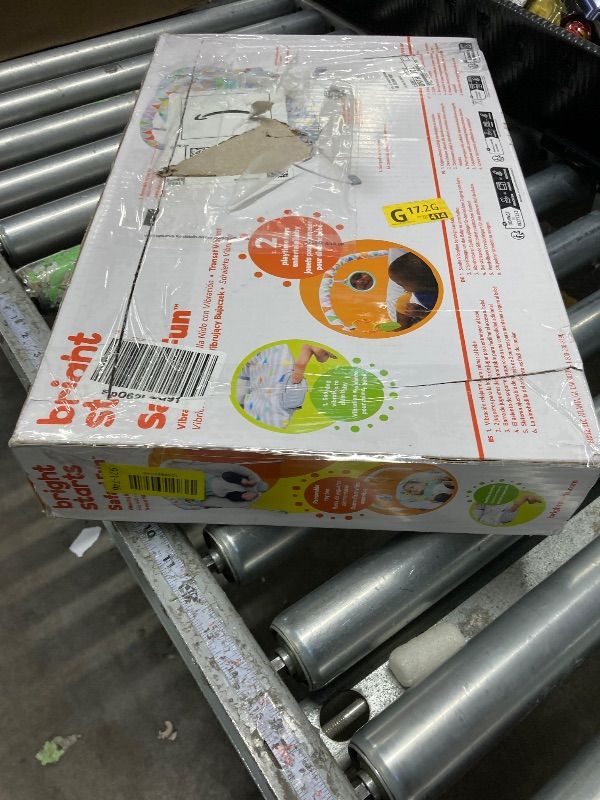 Photo 1 of **It is used, it is not known if it is missing parts, therefore it is not known if it works at 100%.***Bright Starts Baby Bouncer Soothing Vibrations Infant Seat - Removable -Toy Bar, Nonslip Feet, 0-6 Months Up to 20 lbs (Safari Fun)