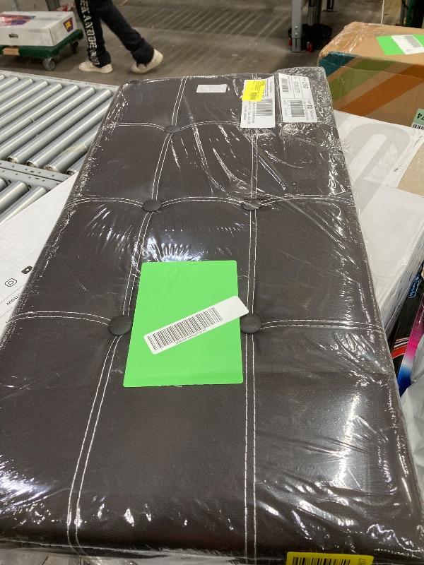 Photo 1 of Storage Ottoman Bench, Faux Leather Footrest Ottoman, Storage Trunk Footrest for Bedroom, Living Room and Hallway,