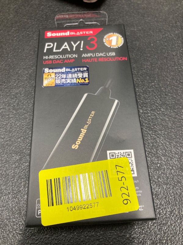 Photo 1 of Creative Sound Blaster Play! 3 USB ????? ???????? ?? 24bit/96kHz ?????? SB-PLAY3