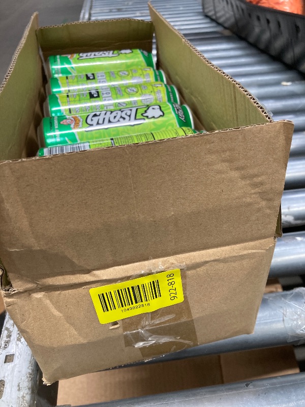 Photo 1 of ***12pakGHOST Energy Drink - Single Can, Warheads Sour Green Apple 16oz - Energy & Focus & No Artificial Colors - 200mg Natural Caffeine, L-Carnitine & Taurine - Gluten-Free & Vegan