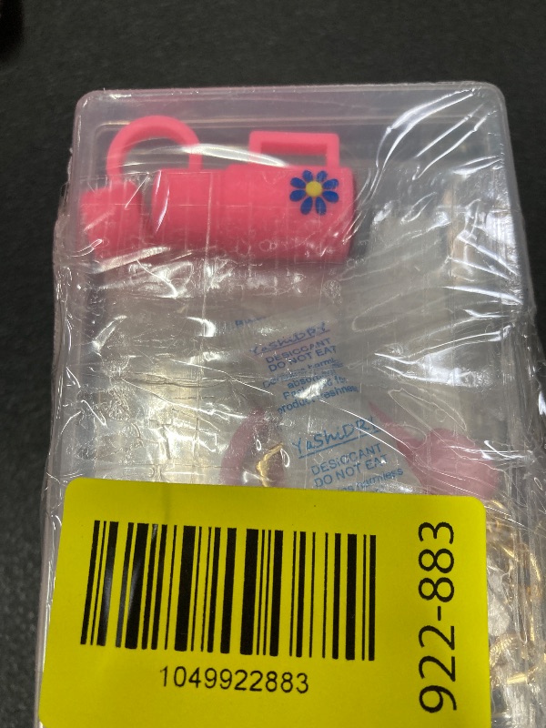 Photo 1 of **4PACKStraw Cover for Stanley Cup Accessories - Unique Crystal Letter Charms for Stanley Cups, Cute Cup & Flower Silicone Straws Topper Covers for 30 & 40 0z Tumbler with Handle, 10mm 0.4in Straw Cap