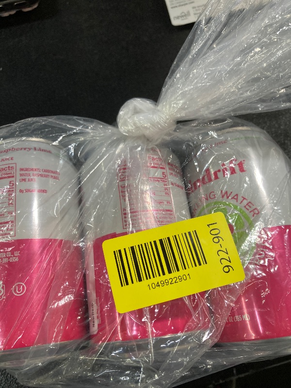Photo 1 of **3packSpindrift Sparkling Water, Raspberry & Lime, 12 fl oz
