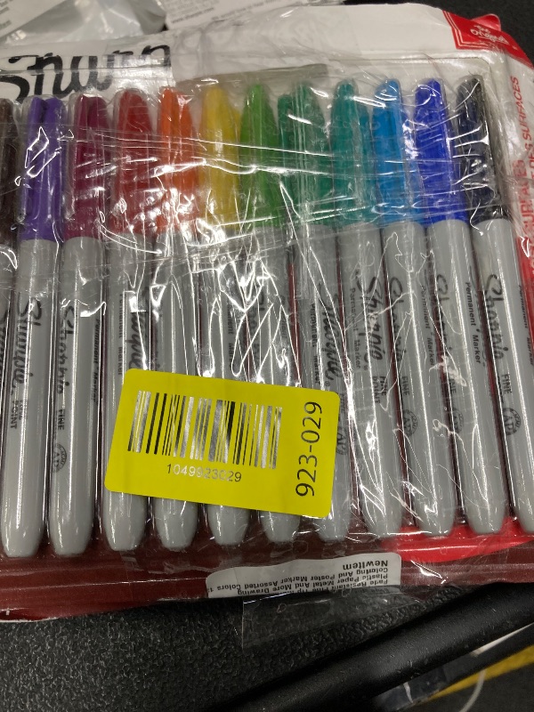 Photo 1 of **4pack**Sharpie Permanent Markers Quick Drying And Fade Resistant Fine Tip Marker Set For Wood Plastic Paper Metal And More Drawing Coloring And Poster Marker Assorted Colors 12 Count