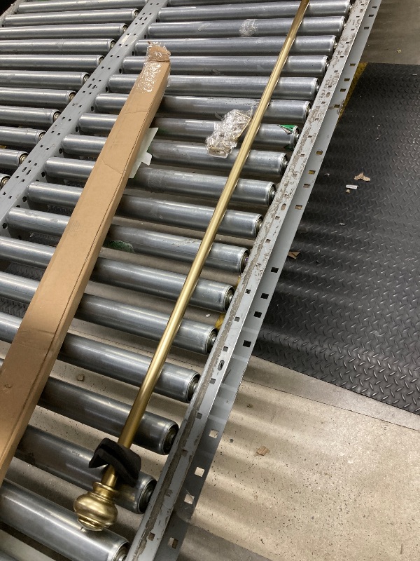 Photo 1 of *Missing stopper end?* H.VERSAILTEX Window Curtain Rod Set 48 - 84" 3/4 Inch Diameter Small Curtain Rod Set with Gold Finishing