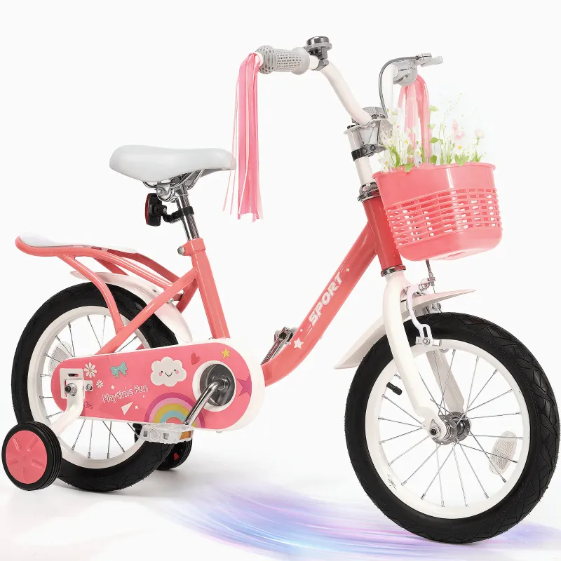 Photo 1 of *Scratches* Naipo 12 Inch Kids Bike Boys Girls, Kid's Bikes with Training Wheels, Children Bicycle for Kids and Toddler Gift, Pink