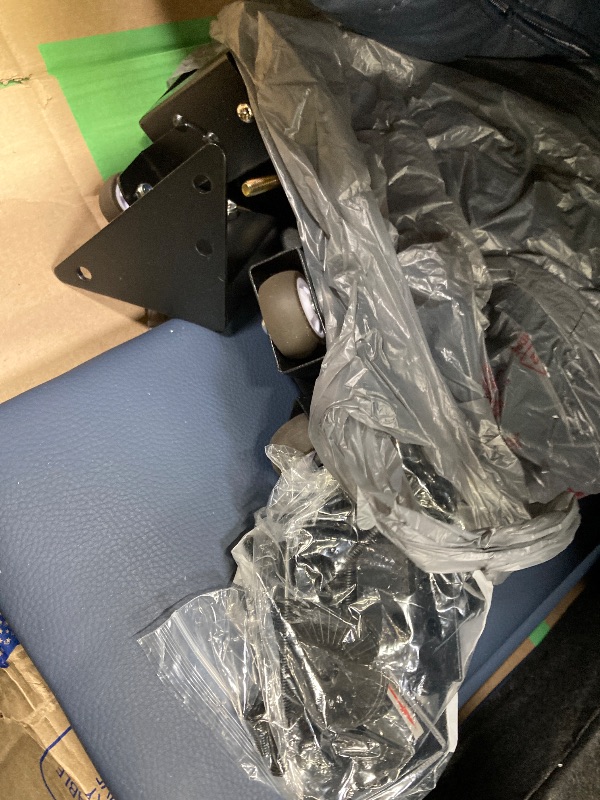 Photo 1 of *Heavy* Ktaxon Sleeper Sofa Bed Convertible Chair Faux Leather 3-in-1 Futon Sofa with Lumbar Pillow for Living Room Bedroom Office Apartment Furniture Blue