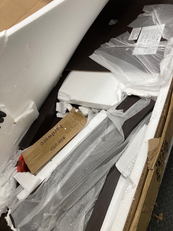 Photo 1 of *Pieces Cracked/Chipped/Broken* 58" Simple TV Stand Console, Espresso