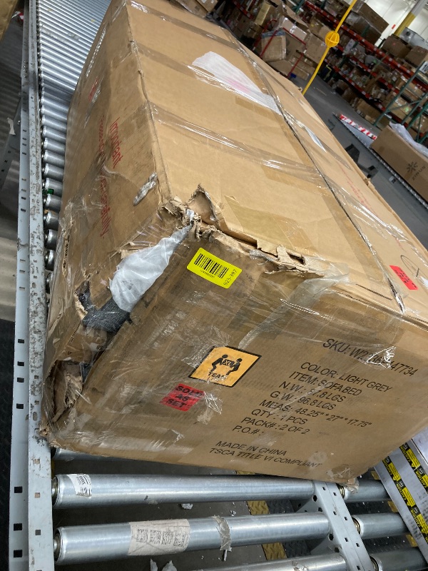 Photo 1 of *Box 2/2 Only* *Chipped edge* Gray Sofa Bed Long End