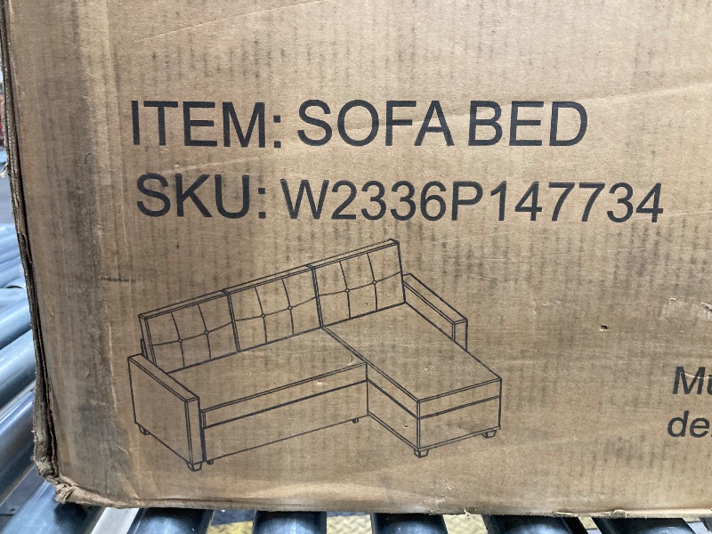 Photo 1 of *Box 2/2 Only* *Chipped edge* Gray Sofa Bed Long End