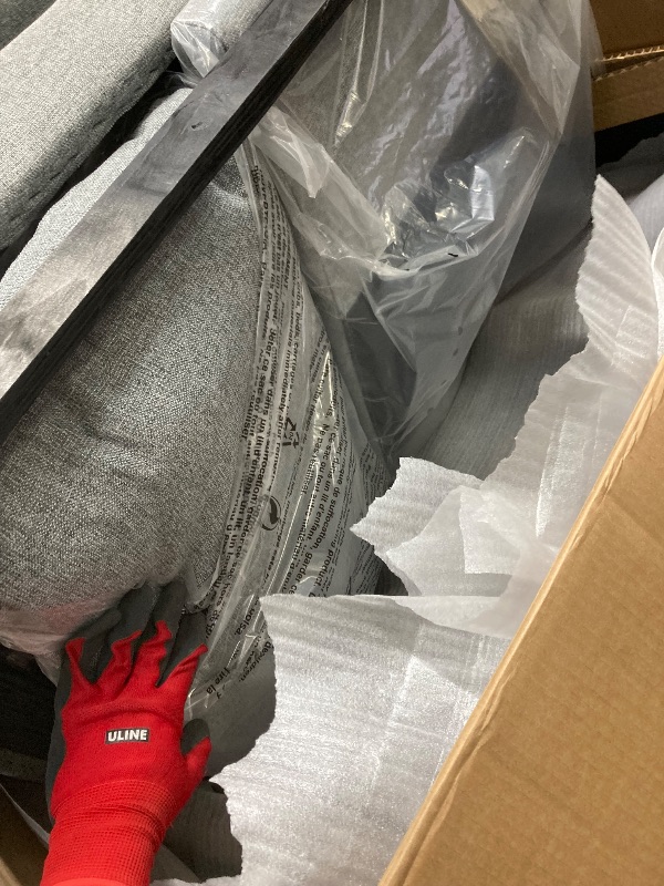 Photo 1 of *Box 2/2 Only* *Chipped edge* Gray Sofa Bed Long End