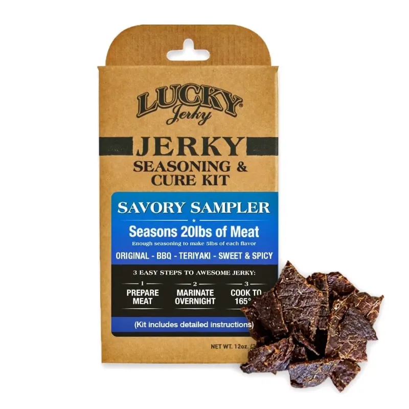 Photo 1 of *Exp Jun 29, 2027* Lucky Jerky DIY Jerky Seasoning and Cure Kit - Savory Sampler DIY Seasoning Kit
