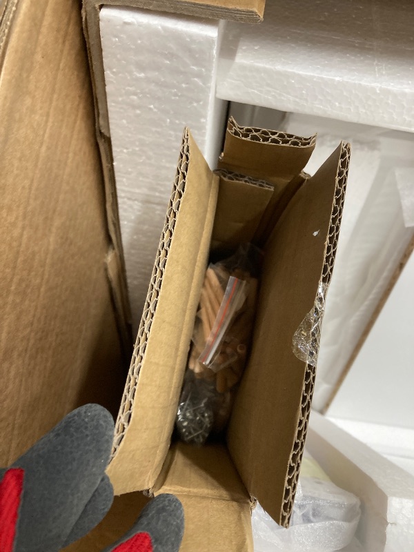 Photo 1 of *HEAVY* Homfa 76" Tall Kitchen Pantry, Free-standing Wood Storage Cabinet with Farmhouse Barn Doors for Dining Room, White