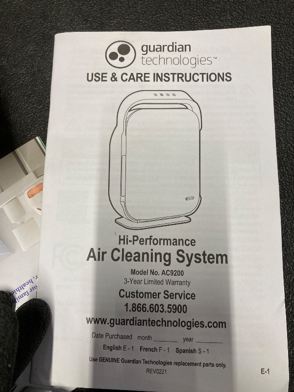 Photo 1 of *Selling for parts Only* Germ Guardian Air Purifying System
