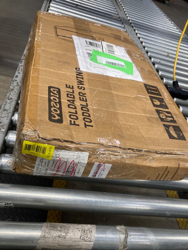 Photo 1 of *Rusted?* G TALECO GEAR Swing Sets for Backyard, Foldable Baby Swing Outdoor with Safety Harness, Indoor Toddler Swing Pink & Purple