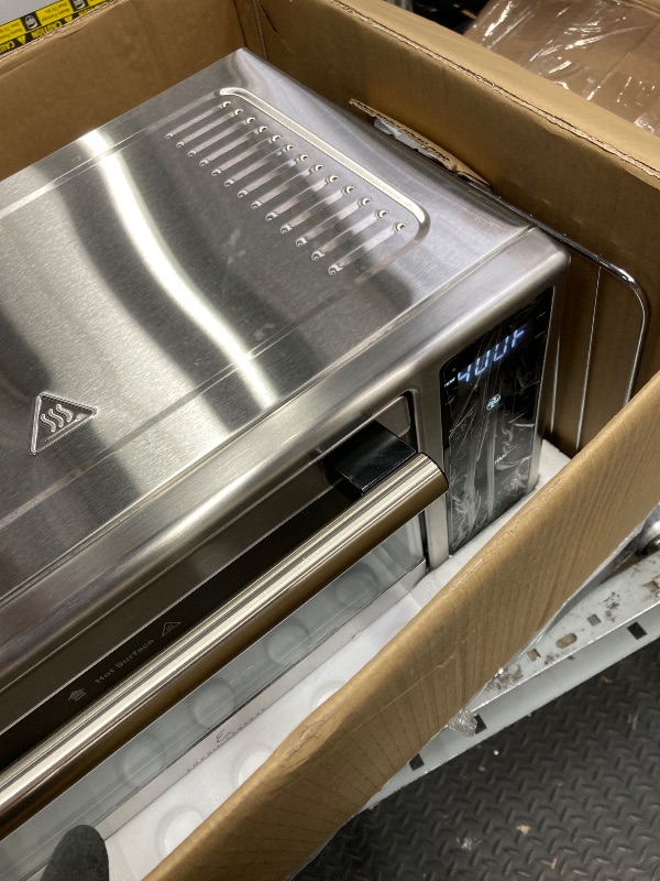 Photo 1 of ***(MISSING PARTS -SELLING AS IS)*** Restored Emeril Lagasse Everyday 360 Stainless Steel Air Fryer Toaster Oven - (Refurbished) ***(SOME SCUFFS/SCRATCHES, BOX RIPPED/TORN)***