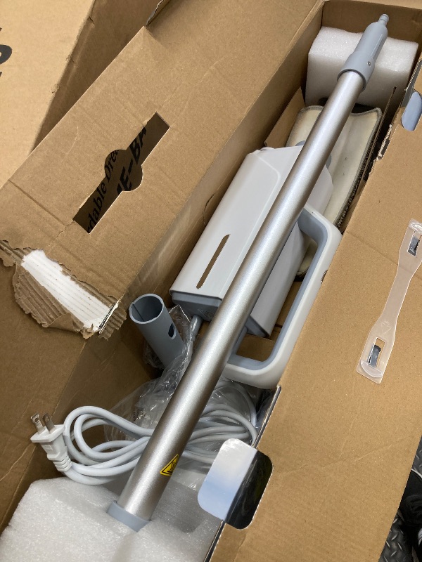 Photo 1 of *Dirty* ALILYY Steam Mop Cleaner Handheld Steamer Scrubbing Steam Mop for Hard Floor,Tiles,Carpet,Windows,Furniture,White