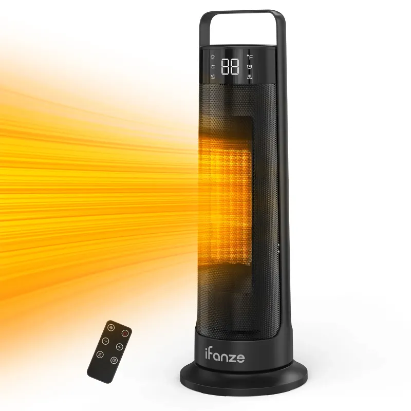 Photo 1 of *Selling for Parts Only* 21" Space Heaters for Indoor Use, 1500W Fast Heating 50° Oscillating Portable Electric PTC Ceramic Heater, with Thermostat, Overheat Protection, 12H Timer, 3 Modes, Black