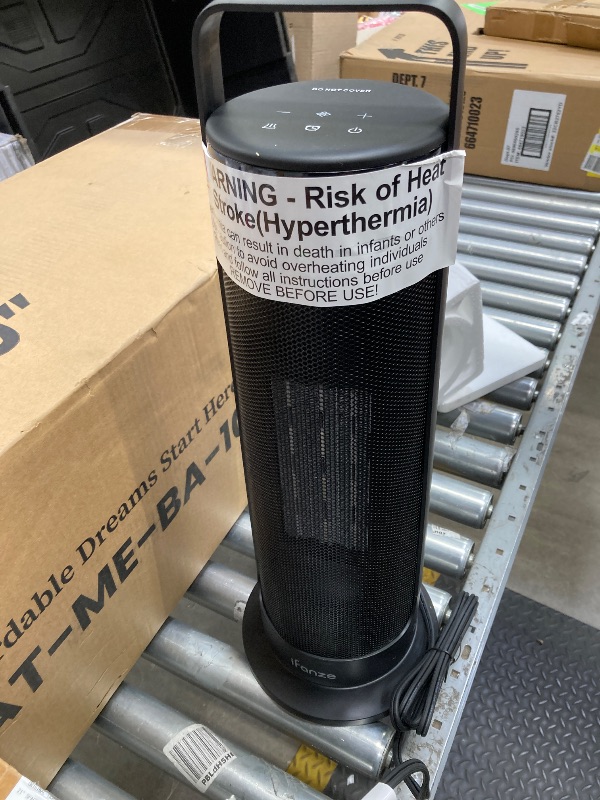 Photo 1 of *Selling for Parts Only* 21" Space Heaters for Indoor Use, 1500W Fast Heating 50° Oscillating Portable Electric PTC Ceramic Heater, with Thermostat, Overheat Protection, 12H Timer, 3 Modes, Black