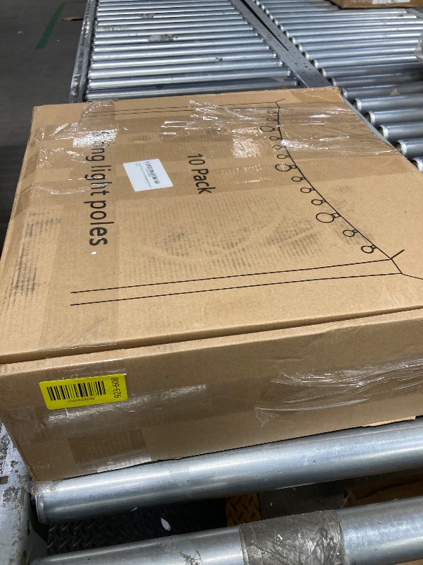 Photo 1 of 10 Pack 10 FT String Light Poles,Metal with Fork Lights Poles for Outdoor String Light, Rustproof Heavy Duty for Outside Garden,Patio,Wedding,Backyard,Deck,Party