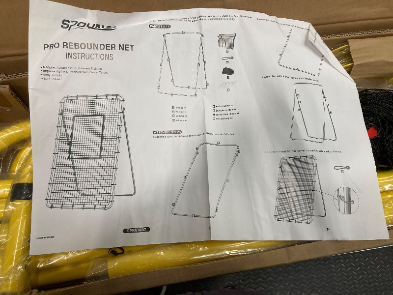 Photo 1 of ?FITPLAY 7x4 FT Volleyball Rebounder Net, 5 Adjustable Rebound Angles Volleyball Training Equipment