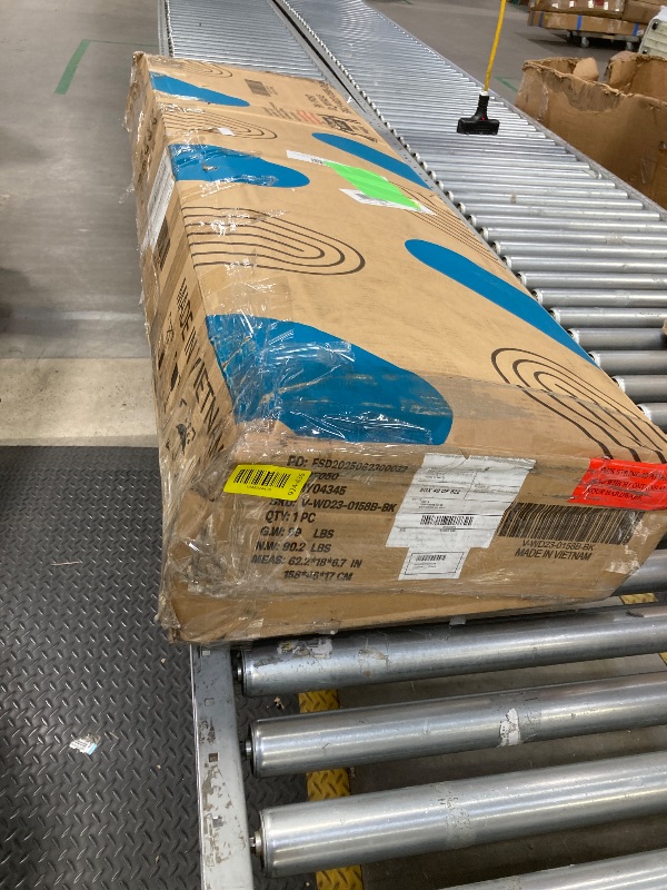 Photo 1 of *Damaged corners* *Chipped* Lumihaven Rustic Modern Chest of 6 Drawers,Extra Wide Double Dresser for Master Bedroom or Nursery Storage,Black
