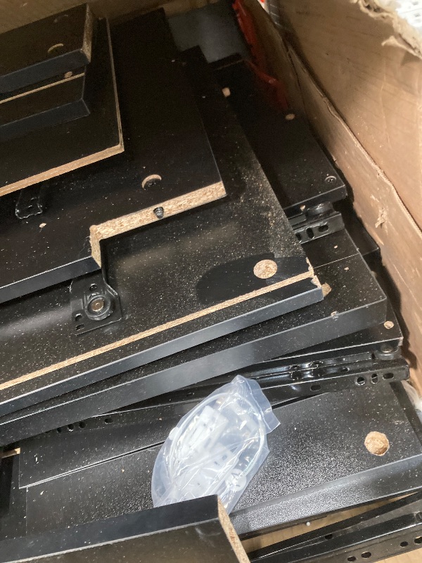 Photo 1 of *Damaged corners* *Chipped* Lumihaven Rustic Modern Chest of 6 Drawers,Extra Wide Double Dresser for Master Bedroom or Nursery Storage,Black
