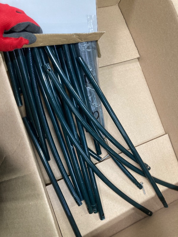 Photo 1 of *Scratched* JP OUTDOOR 7'8" H x 4'5" W Metal Garden Arch Trellis, Arched Arbor Trellis, Dark Green
