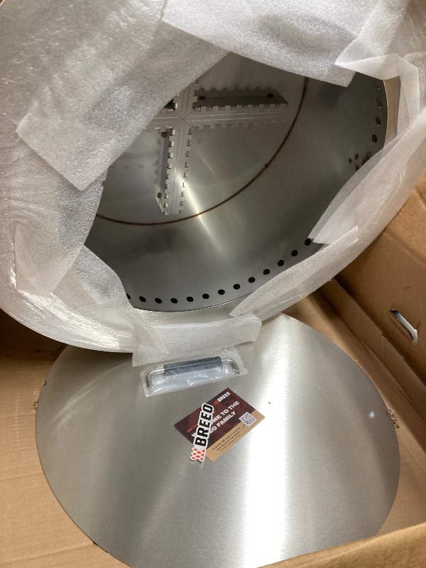 Photo 1 of *HEAVY* Breeo Zentro Stainless Steel Fire Pit Insert - Smokeless Firepit Ring Insert for Outdoor Fire Pit - for Outside Block, Stone, & Concrete Backyard Firepit Surrounds - Lid Included - Round 24"