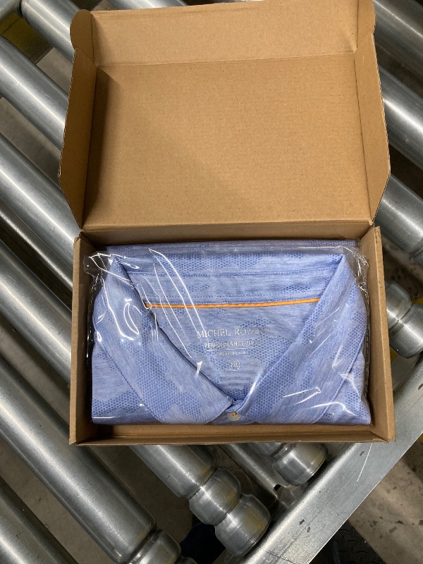 Photo 1 of ***FACTORY SEAL***
Rouen Golf Shirts for Men Dry Fit Moisture Wicking Mens Polo Lightweight Performance Jacquard Golf Polos for Men Blue Heather