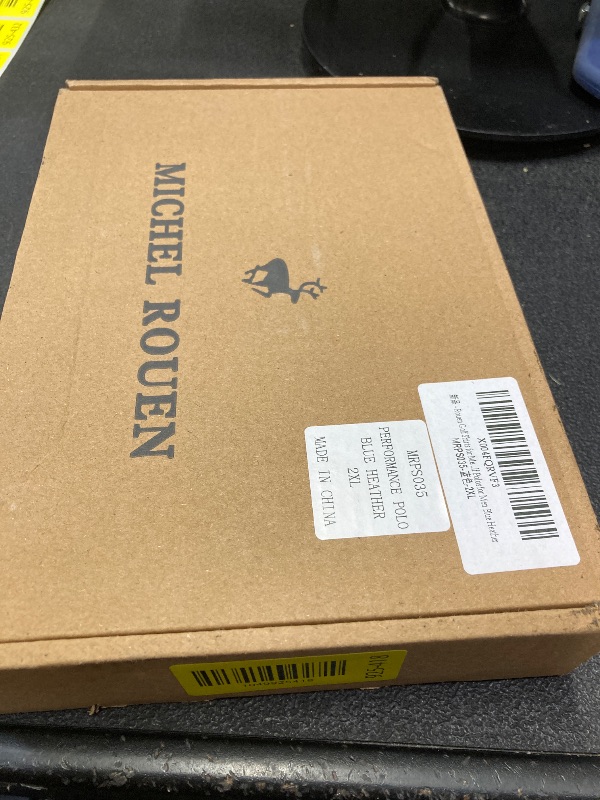 Photo 1 of ***FACTORY SEAL***
Rouen Golf Shirts for Men Dry Fit Moisture Wicking Mens Polo Lightweight Performance Jacquard Golf Polos for Men Blue Heather