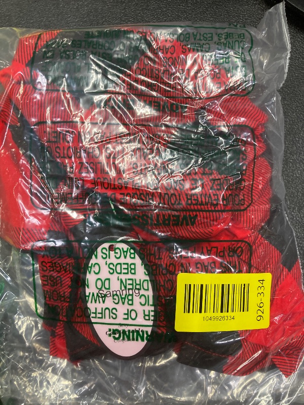 Photo 1 of ***PAJAMA SHIRT ONLY*** Samring Women's Christmas Pajama Short Sleeve Sleepwear Soft Pjs Lounge Shirt Red and Black Plaid L